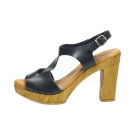 2 Go Fashion High-Heel Sandals Leather Black Colour For Women