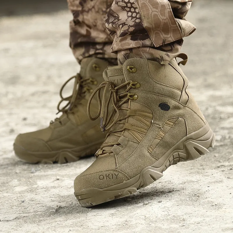 2022 New Footwear Military Tactical Mens Boots Special Force Leather Desert Combat Ankle Boot Army Men&#39;s Shoes Plus Size 39-46