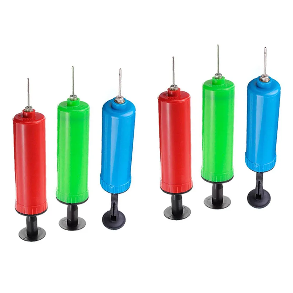 6 Pack Manual Ball Hand Pump Sports Basketball Football Volleyball With Needles