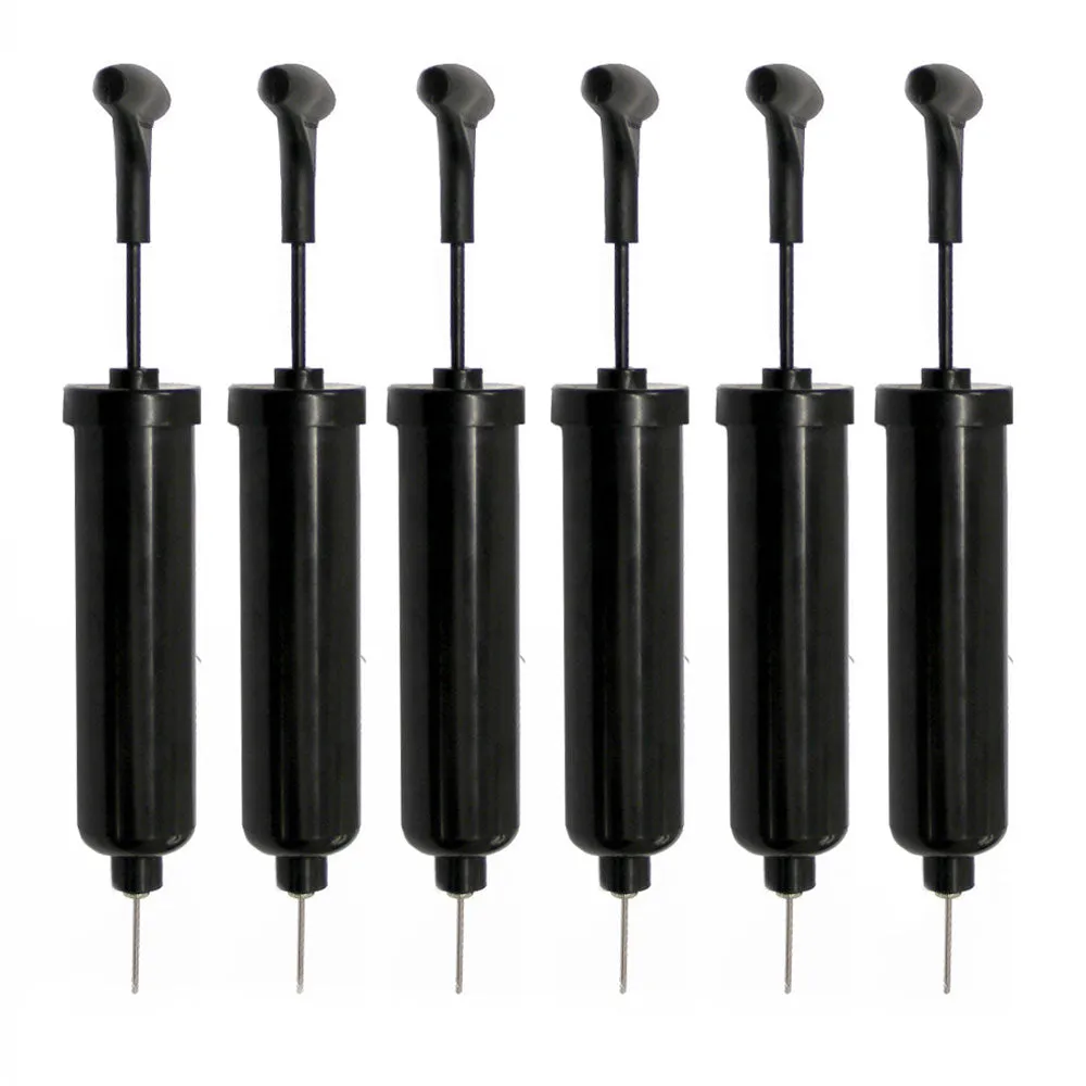 6 Pack Manual Ball Hand Pump Sports Basketball Football Volleyball With Needles