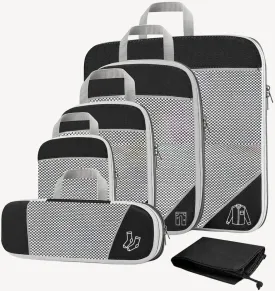 6 Set Premium Compression Travel Packing Cubes