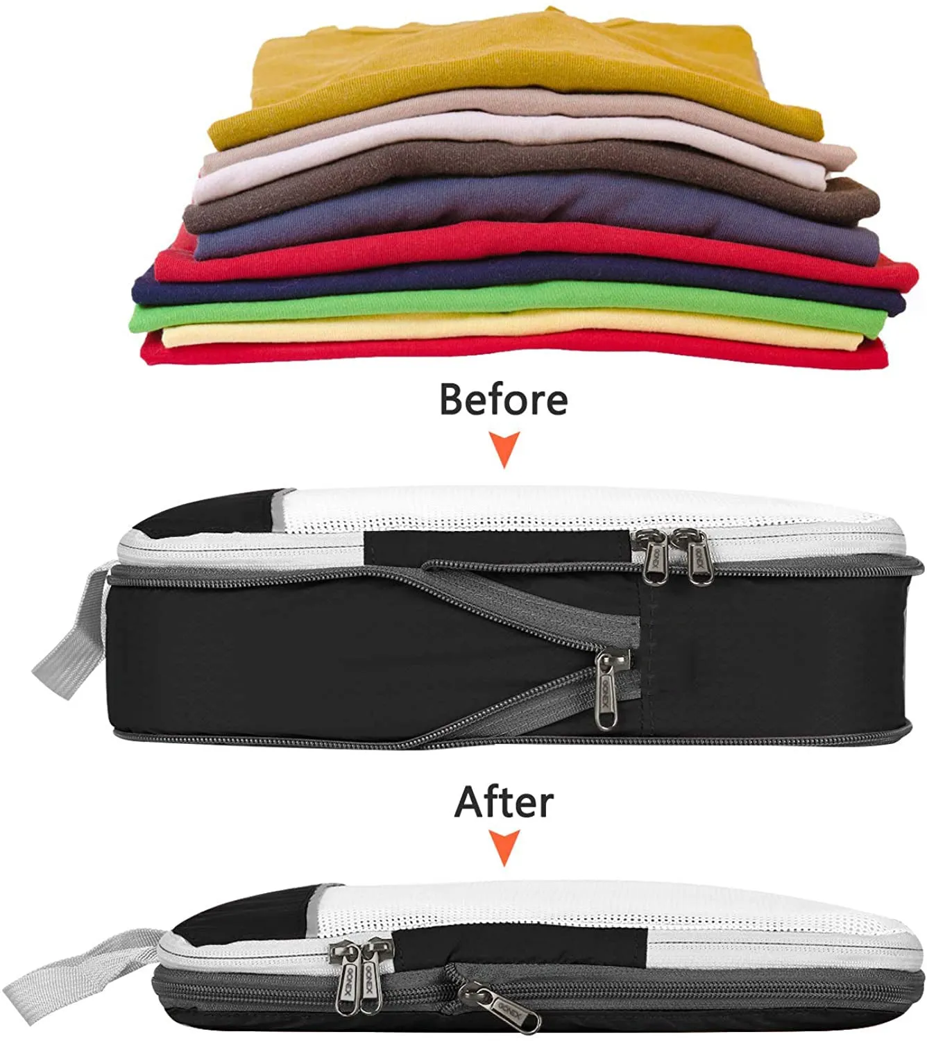 6 Set Premium Compression Travel Packing Cubes