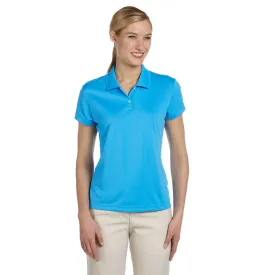 adidas Golf Women's ClimaLite Coast Blue S/S Poly Pique Polo