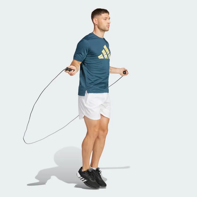 ADIDAS HIIT GRAPHIC SLOGAN TRAINING T-SHIRT - TURQUOISE