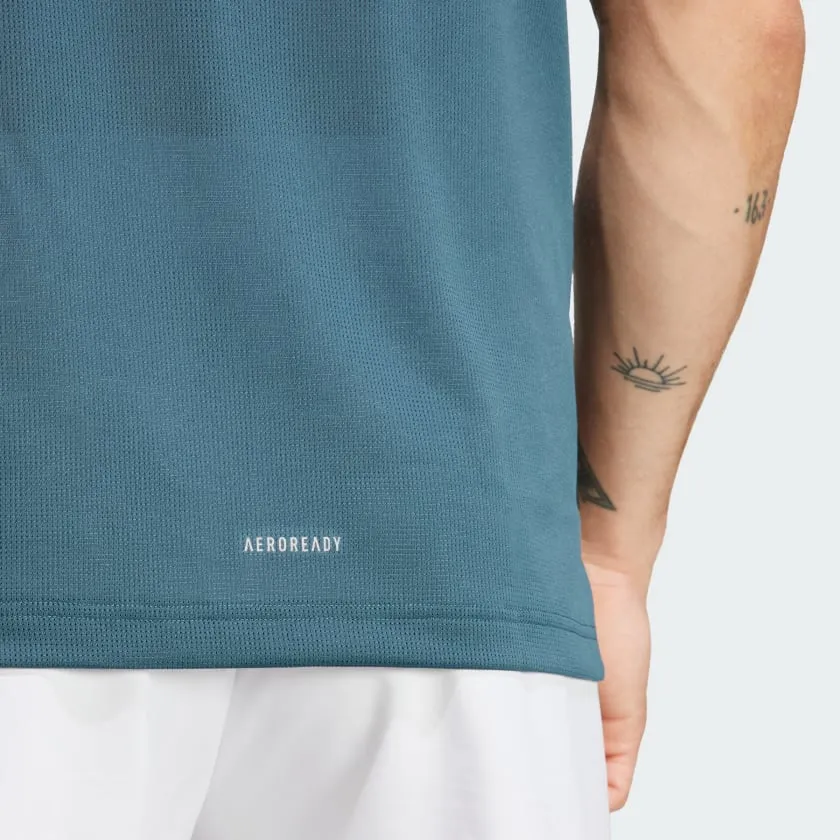 ADIDAS HIIT GRAPHIC SLOGAN TRAINING T-SHIRT - TURQUOISE