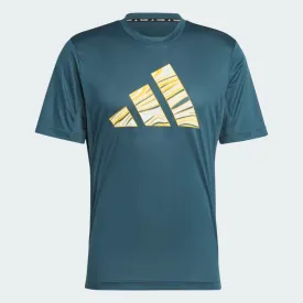 ADIDAS HIIT GRAPHIC SLOGAN TRAINING T-SHIRT - TURQUOISE