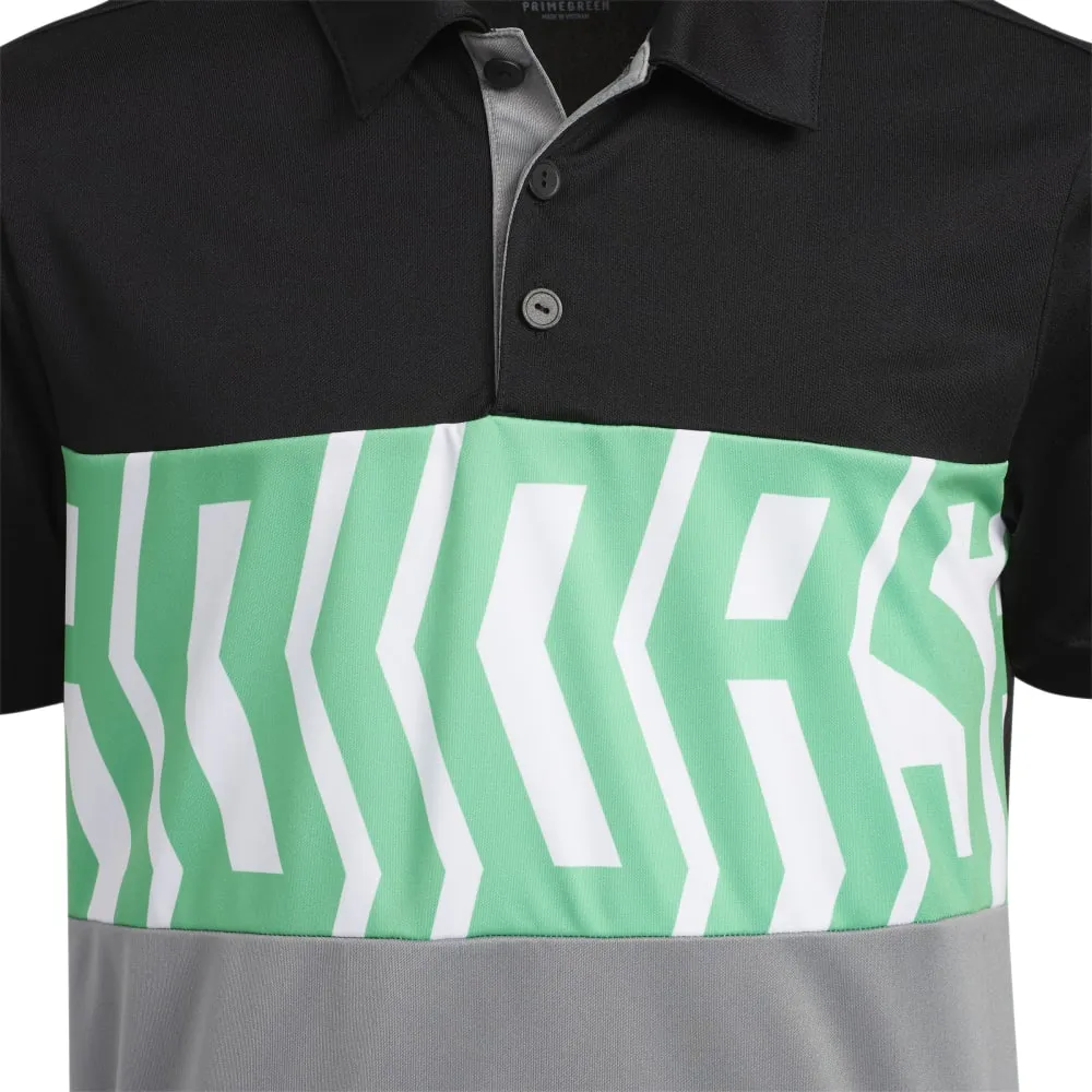 adidas Junior Print Colorblock Polo Shirt H38824