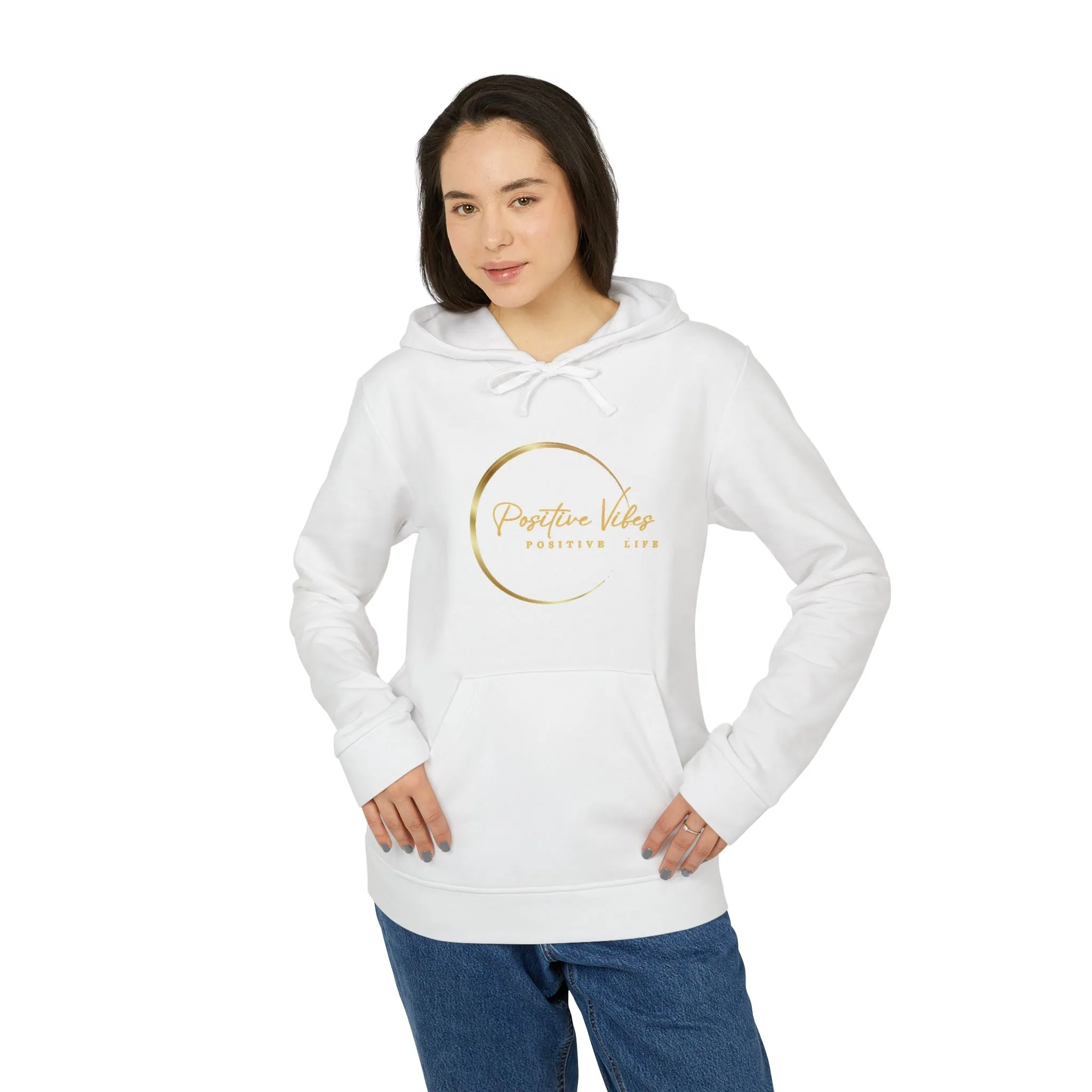 adidas Unisex Fleece Hoodie- Positive vibes