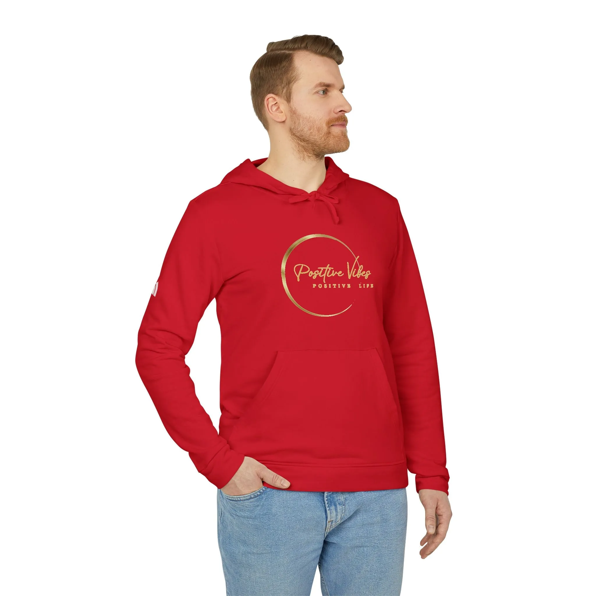adidas Unisex Fleece Hoodie- Positive vibes