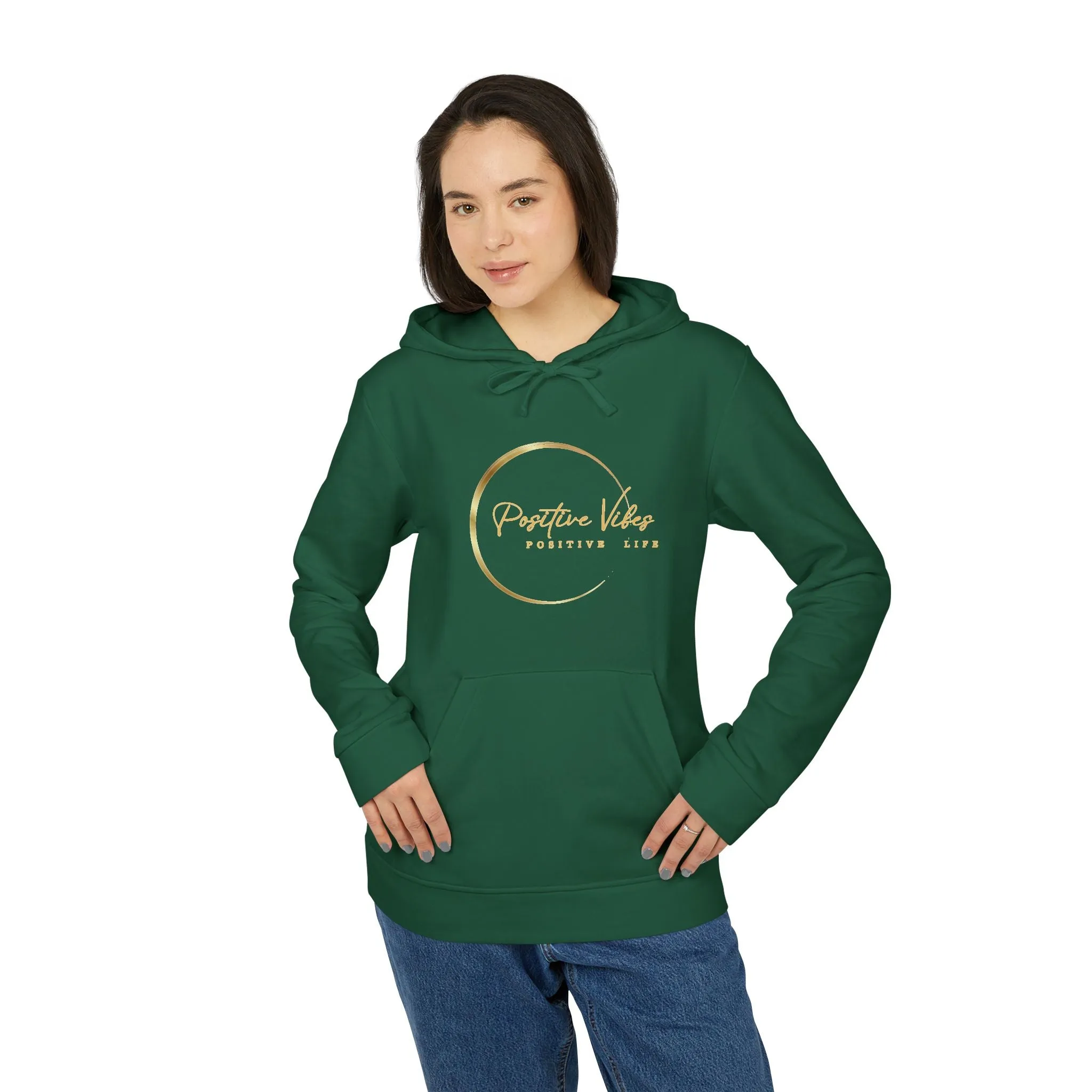 adidas Unisex Fleece Hoodie- Positive vibes