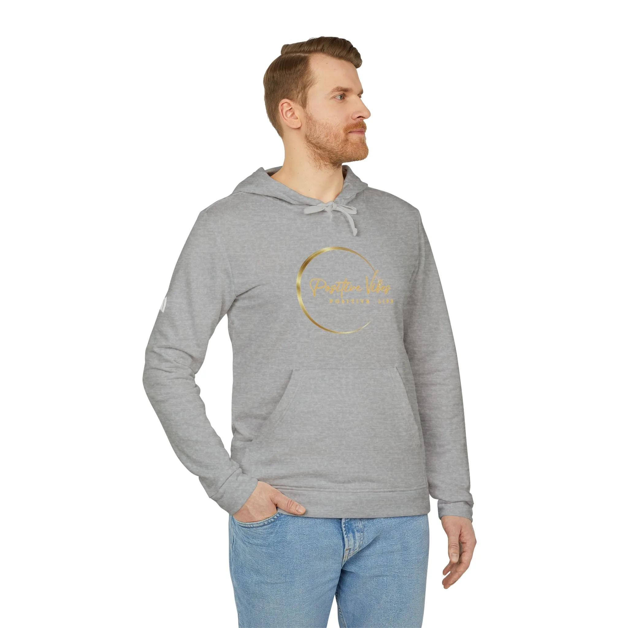 adidas Unisex Fleece Hoodie- Positive vibes