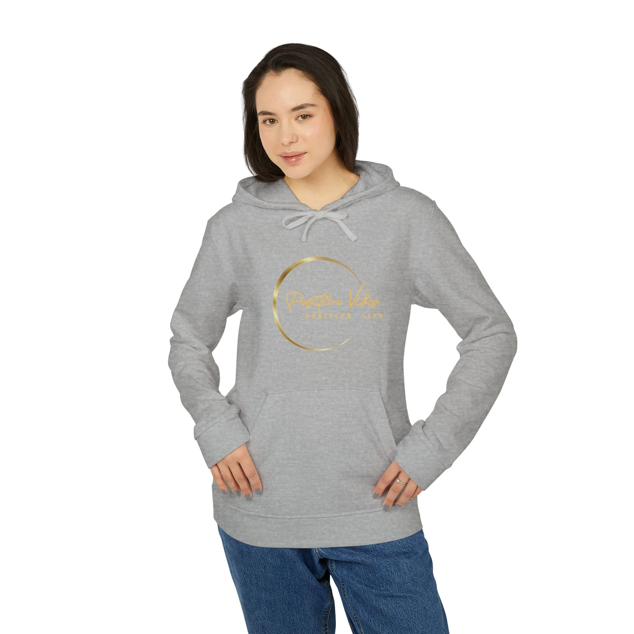 adidas Unisex Fleece Hoodie- Positive vibes
