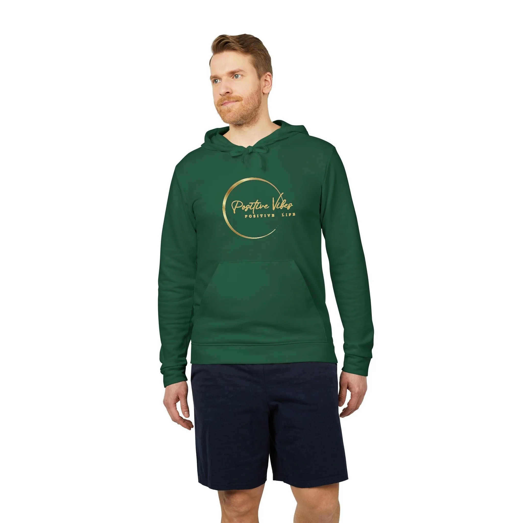 adidas Unisex Fleece Hoodie- Positive vibes