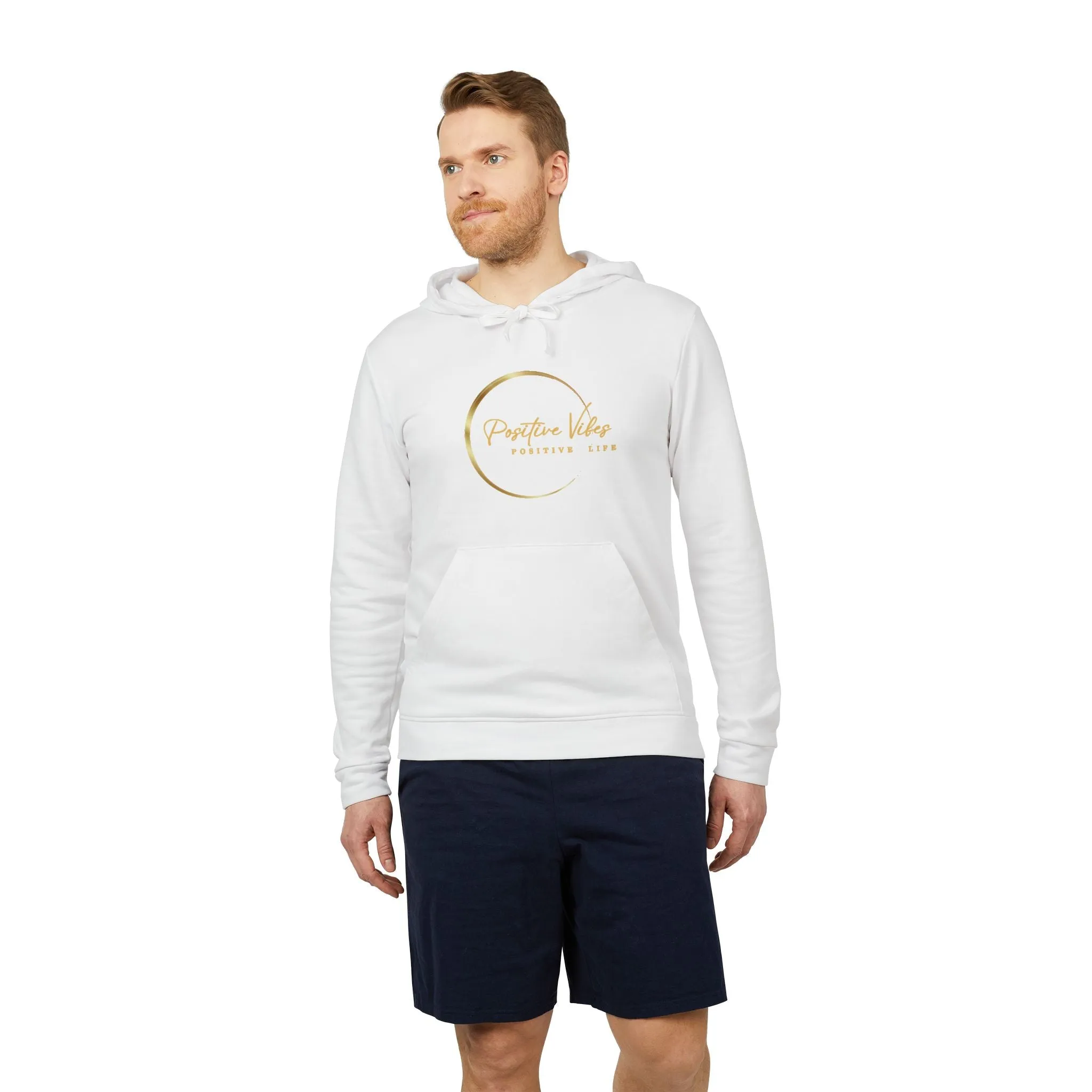 adidas Unisex Fleece Hoodie- Positive vibes