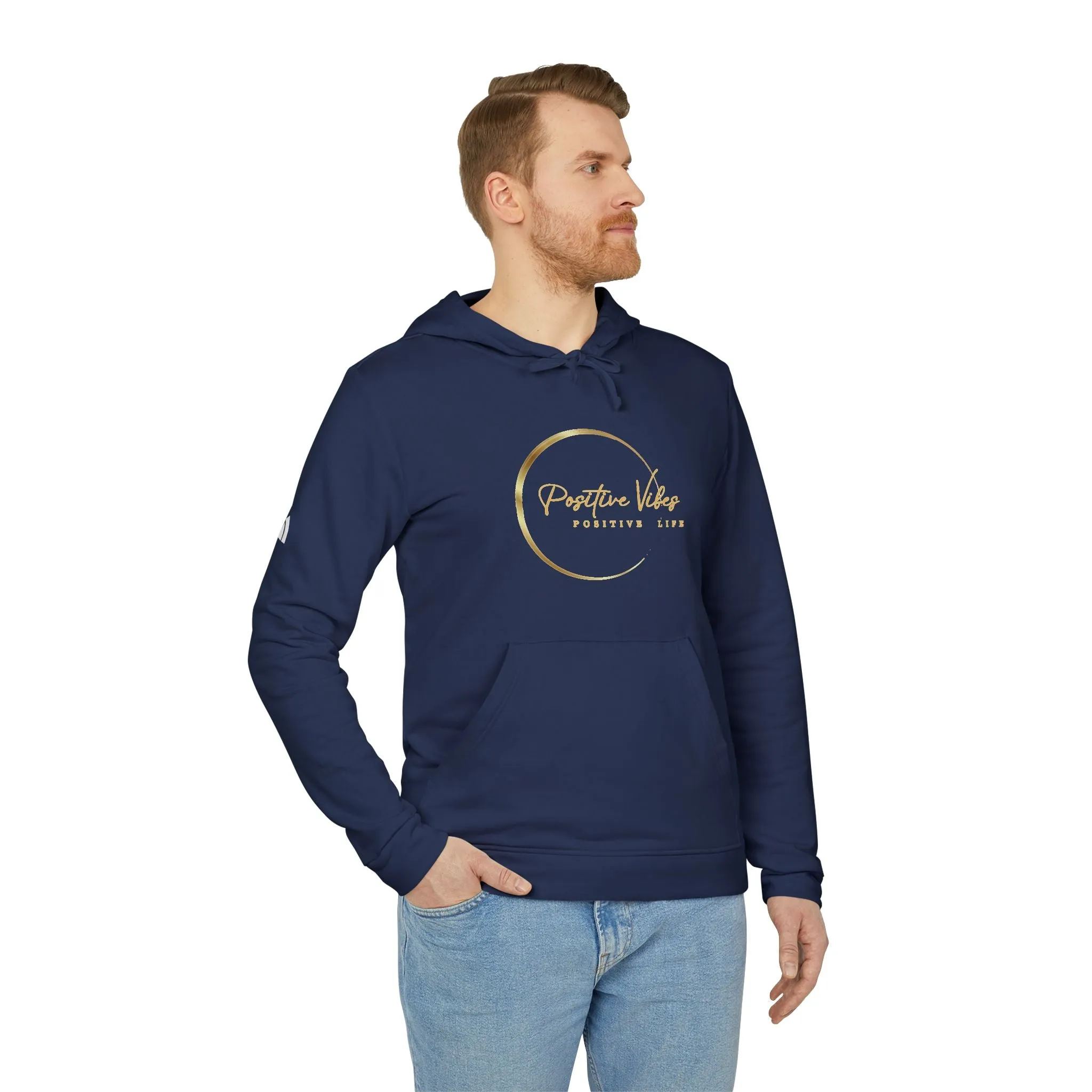 adidas Unisex Fleece Hoodie- Positive vibes