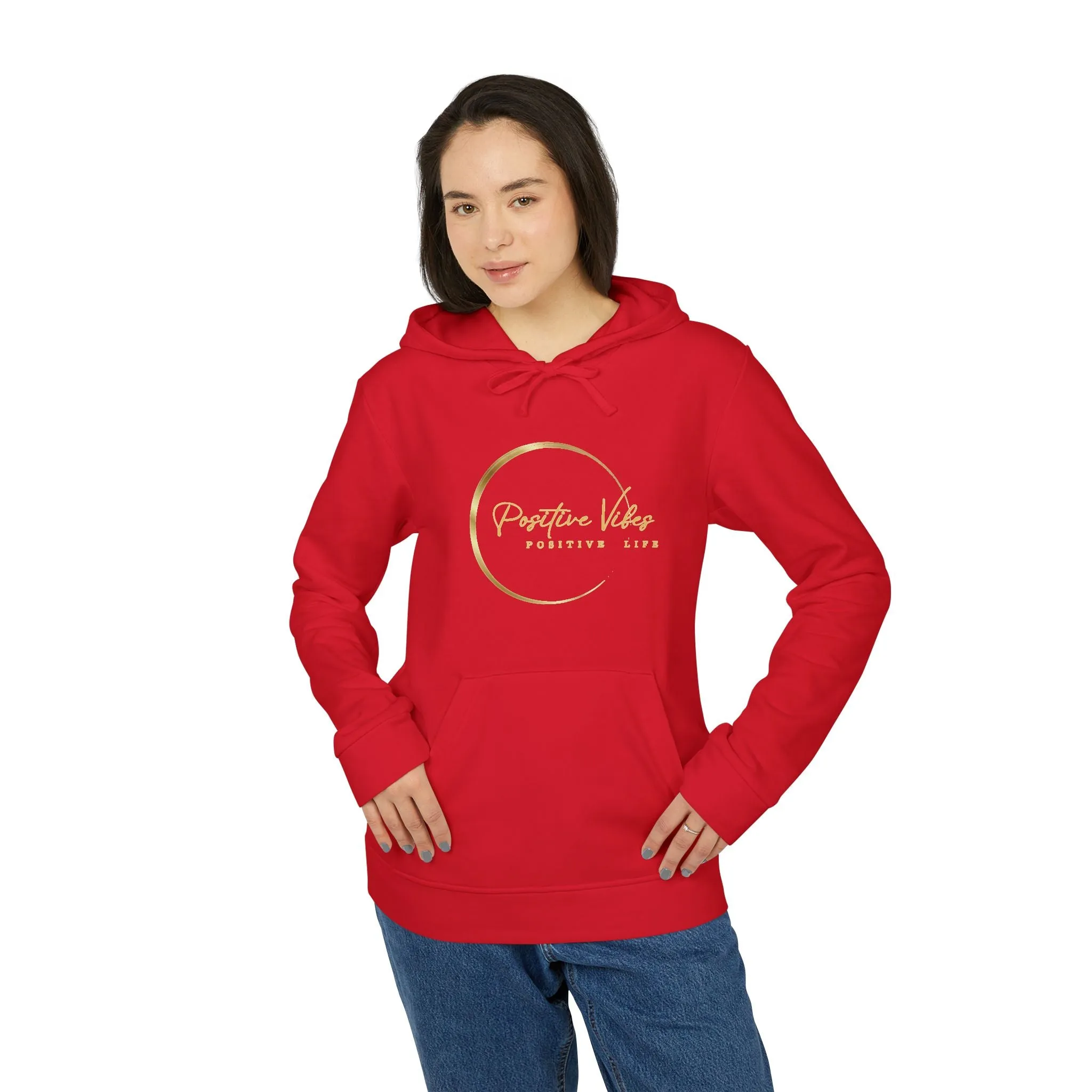 adidas Unisex Fleece Hoodie- Positive vibes
