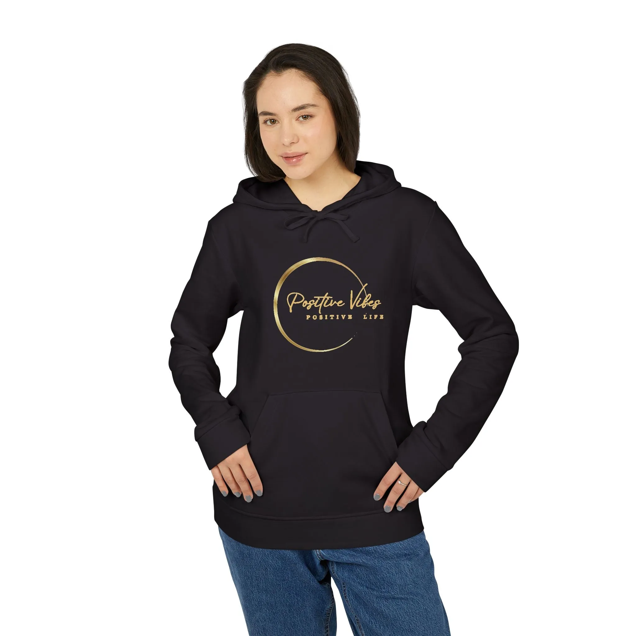 adidas Unisex Fleece Hoodie- Positive vibes