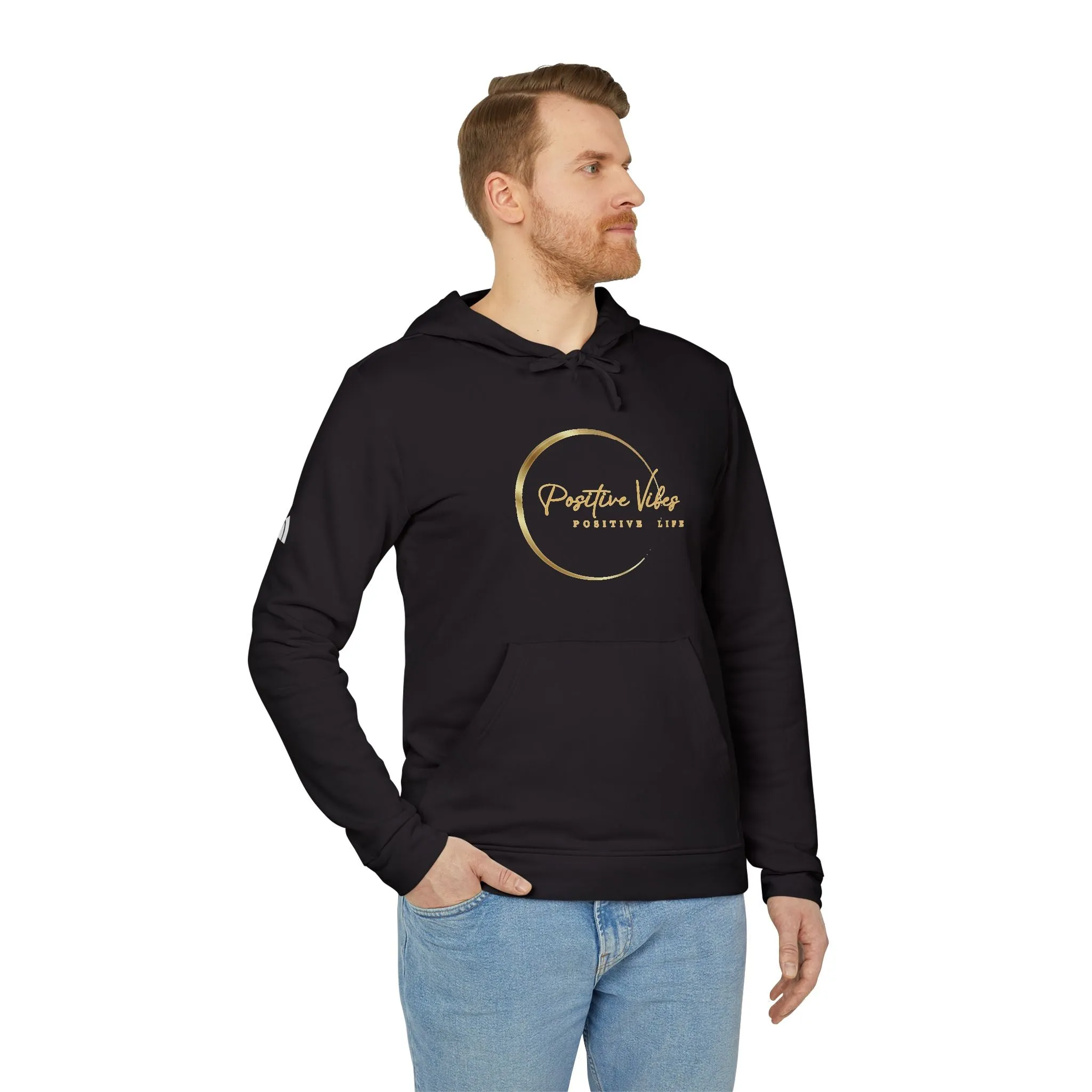 adidas Unisex Fleece Hoodie- Positive vibes