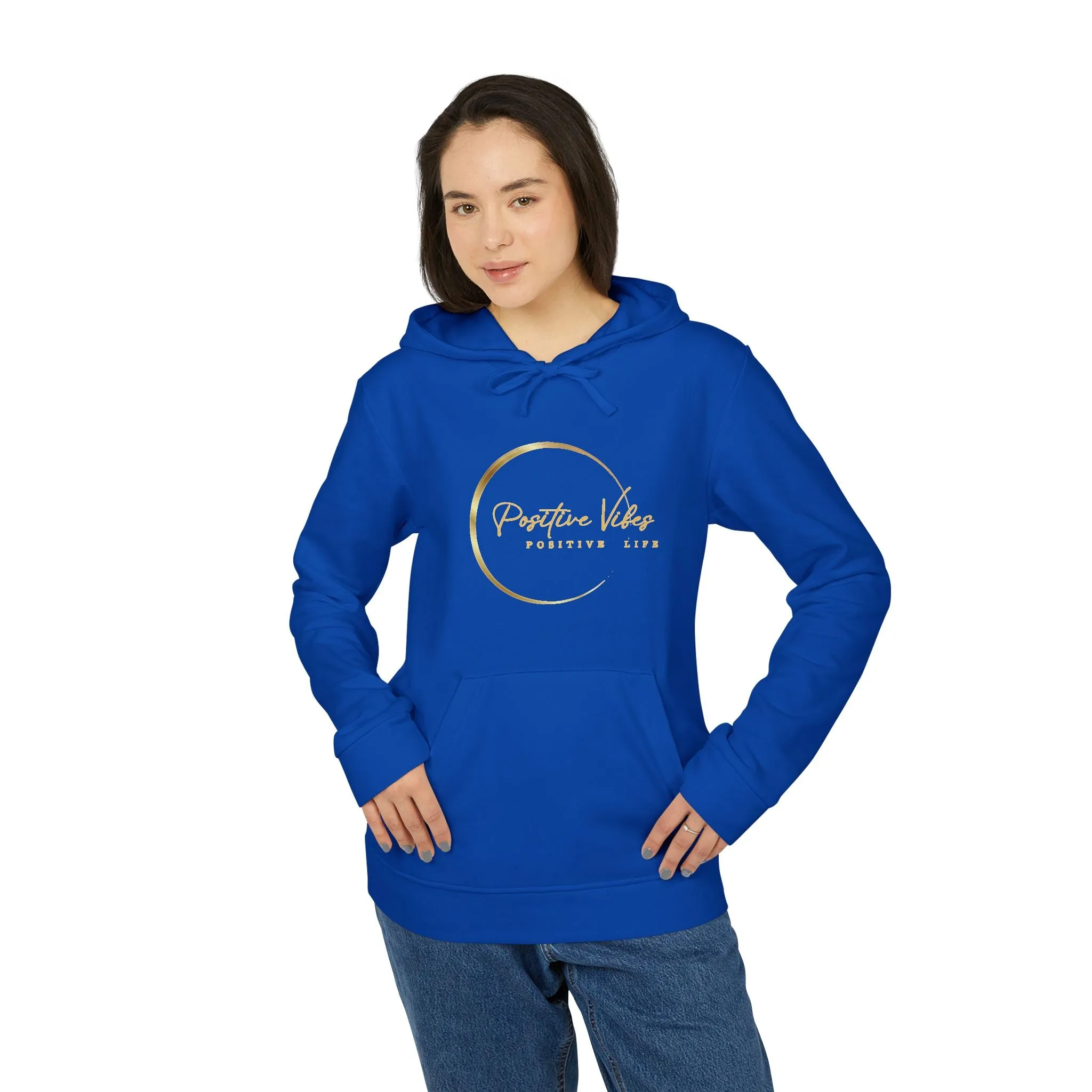 adidas Unisex Fleece Hoodie- Positive vibes