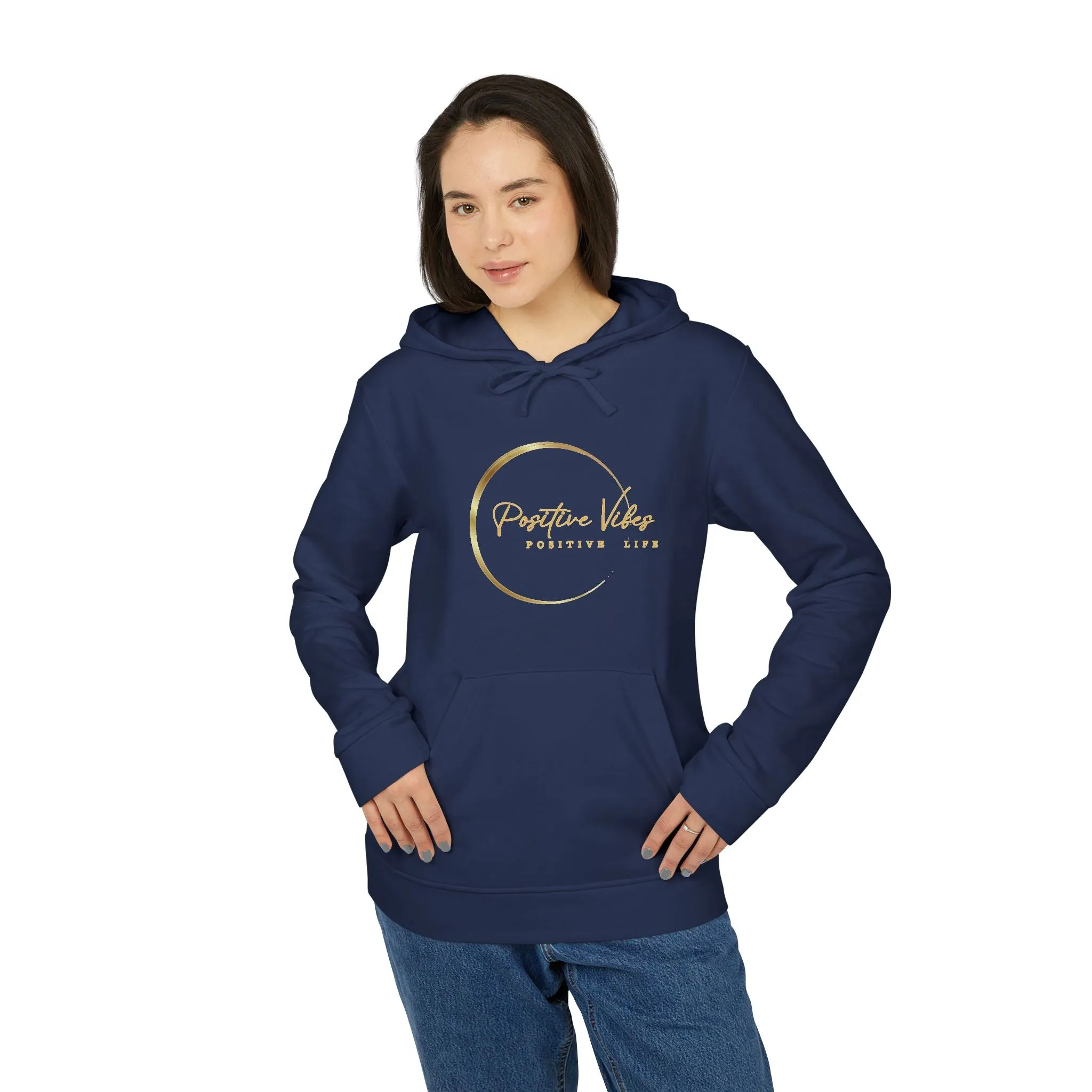 adidas Unisex Fleece Hoodie- Positive vibes