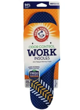 Arm & Hammer Memory Foam Cushioned Anti Fatigue Arch Support Work Insole | For Men