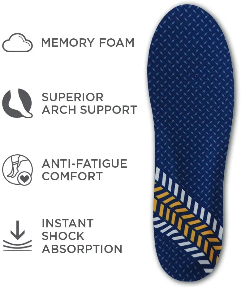 Arm & Hammer Memory Foam Cushioned Anti Fatigue Arch Support Work Insole | For Men