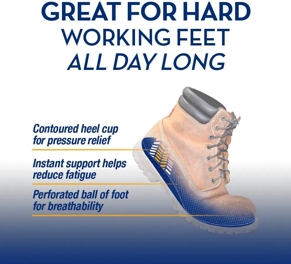 Arm & Hammer Memory Foam Cushioned Anti Fatigue Arch Support Work Insole | For Men