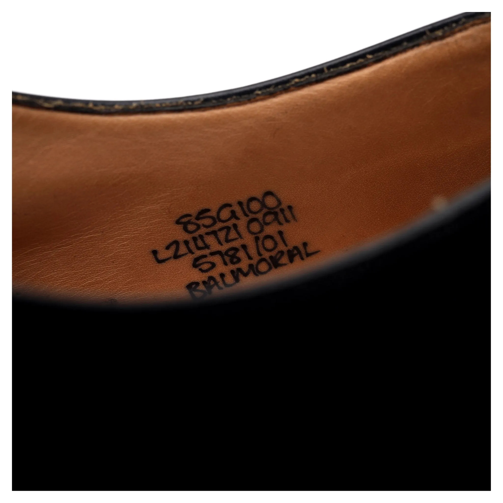 'Balmoral' Black Leather Oxford UK 8.5 G