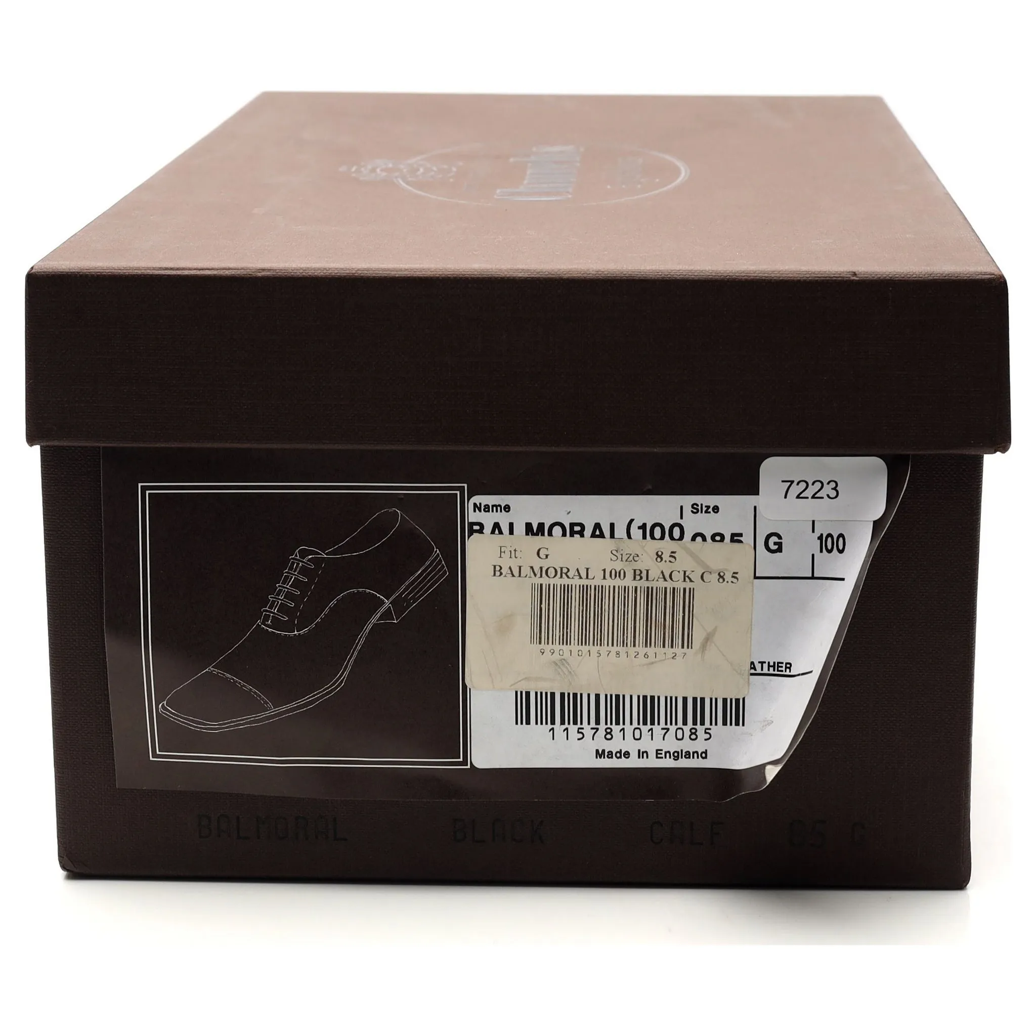 'Balmoral' Black Leather Oxford UK 8.5 G