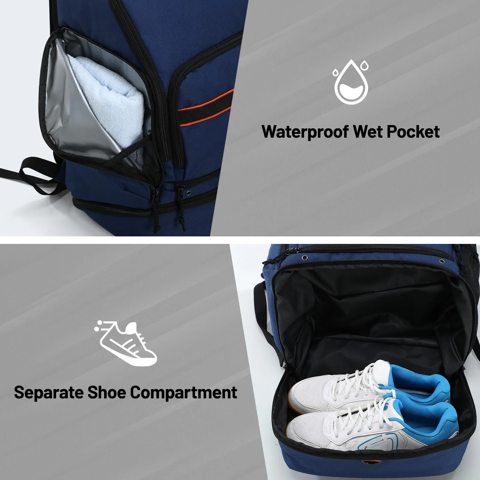 Basketball Backpack Sports Bags with Shoe Compartment