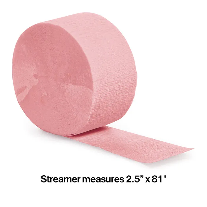 Bulk Classic Pink Crepe Streamer 81 ft (12 per Case)