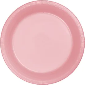Bulk Classic Pink Plastic Banquet Plates 10.25 inch (240 per Case)