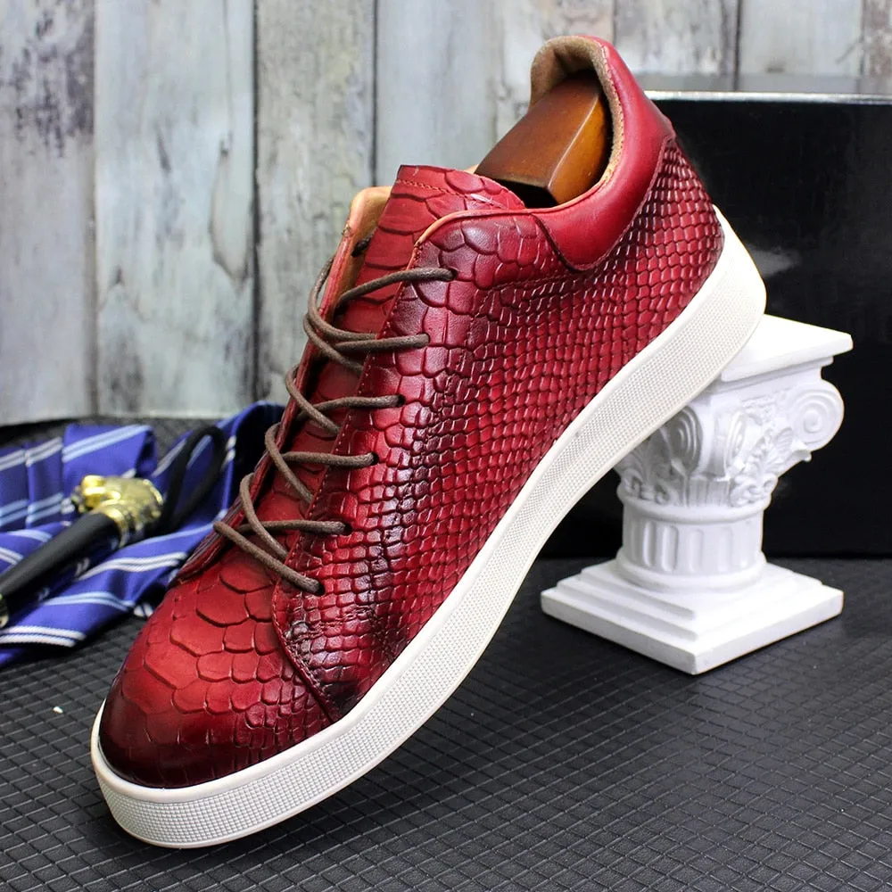 Causal Shoes Leather Handmade Classic Lace Up