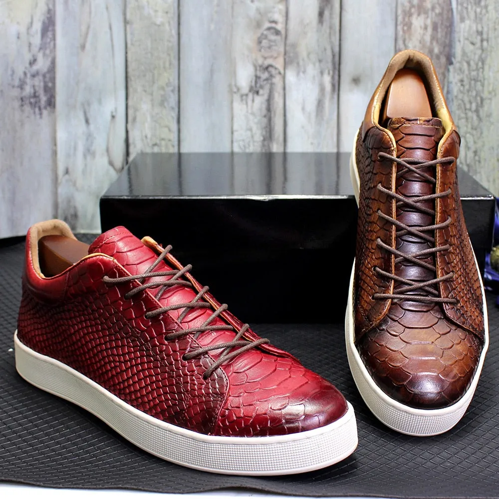 Causal Shoes Leather Handmade Classic Lace Up