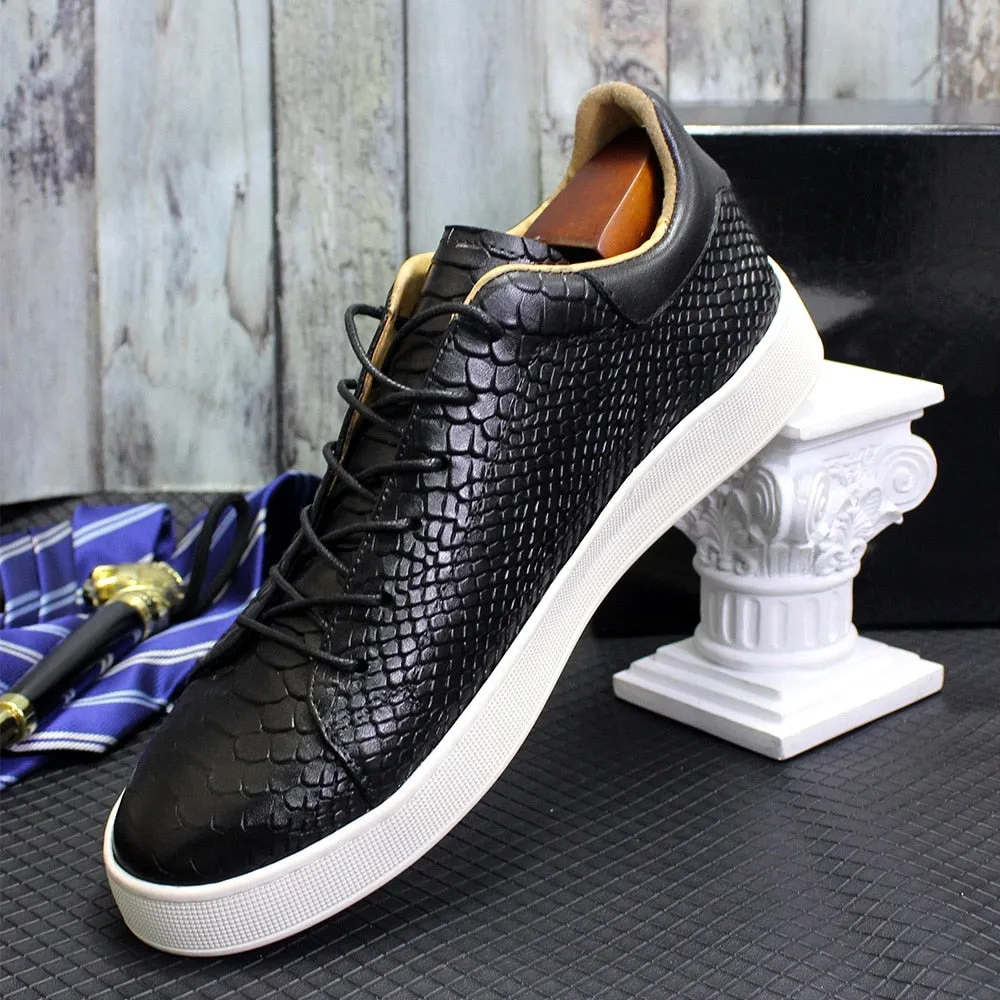 Causal Shoes Leather Handmade Classic Lace Up