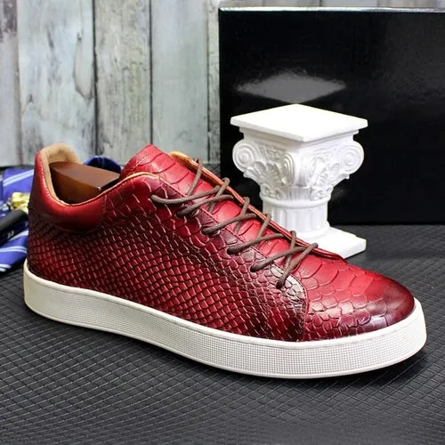 Causal Shoes Leather Handmade Classic Lace Up