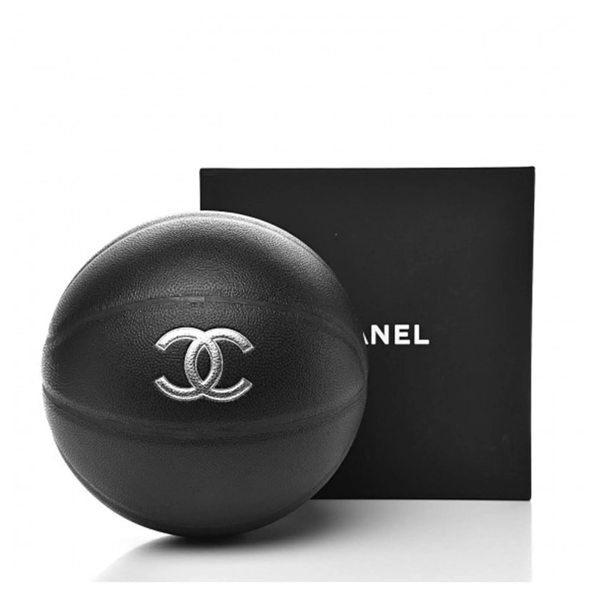 Chanel Black Lambskin Chain Net Collectors Basketball