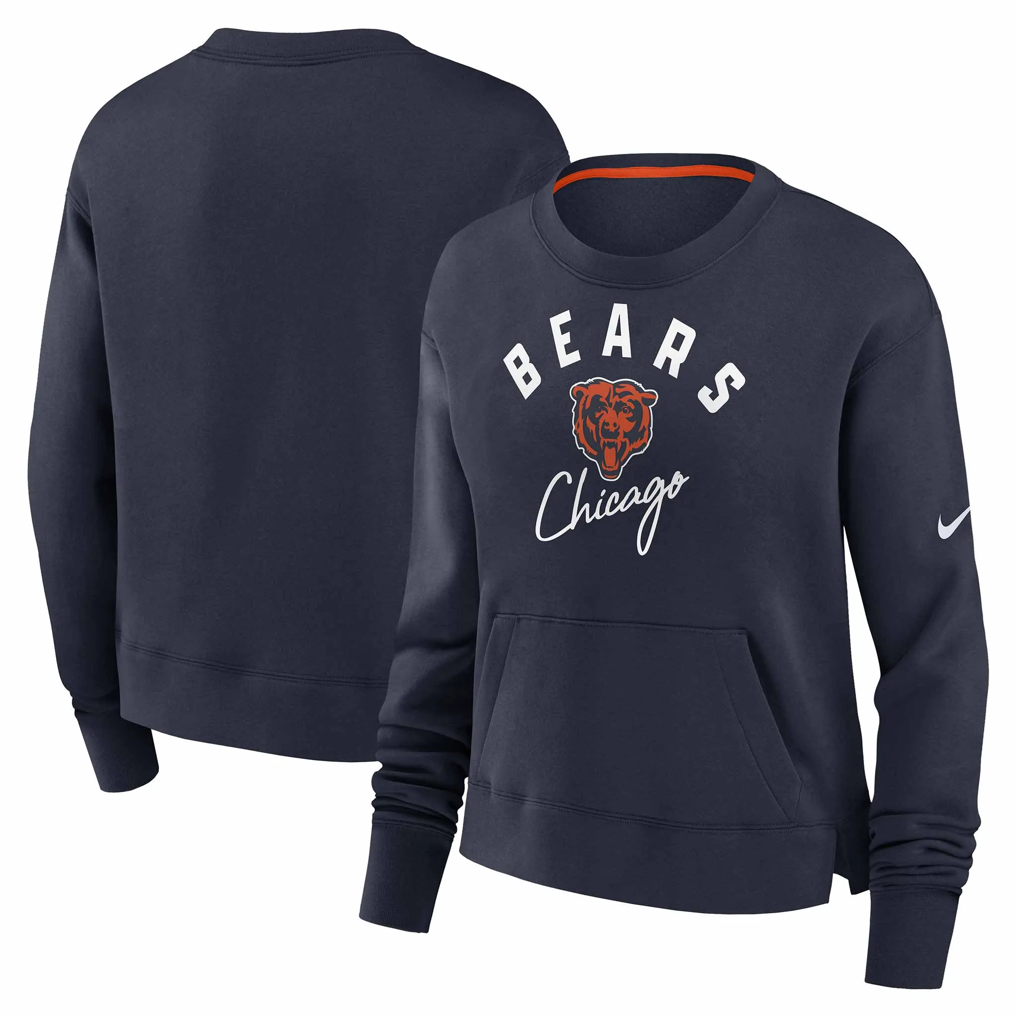 Chicago Bears Women's Nike High Hip Crew Sweatshirt