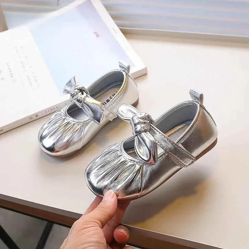 Children's Casual Shoes - Flat  with Leather Bowknot - TSS300