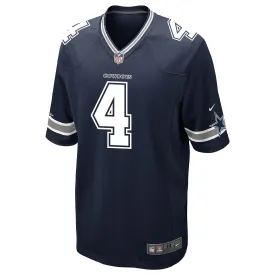 Dallas Cowboys - Dak Prescott #4 Nike Navy Game Replica Jersey