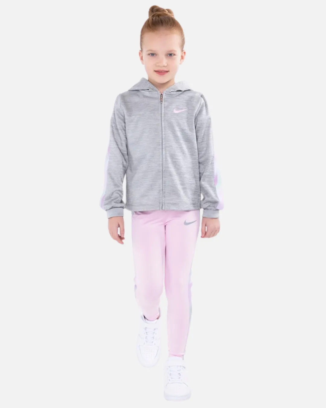 Ensemble Nike fille Therma-Fit - Gris/Rose