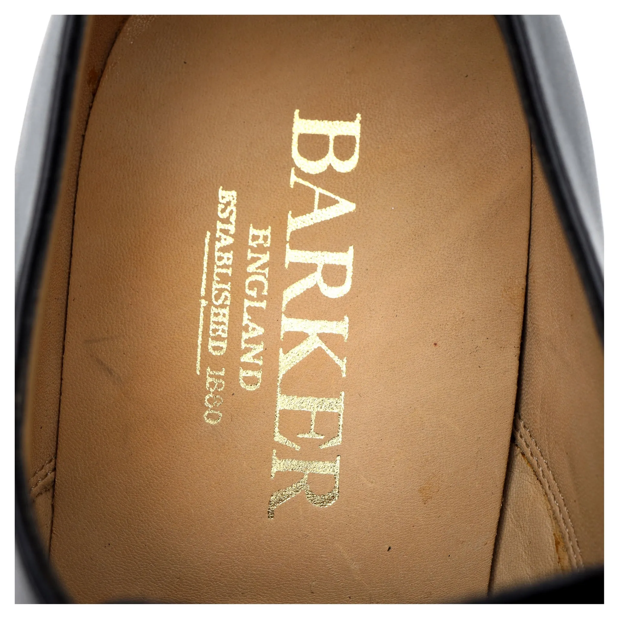 'Epping' Black Leather Cap Toe Derby UK 9 G