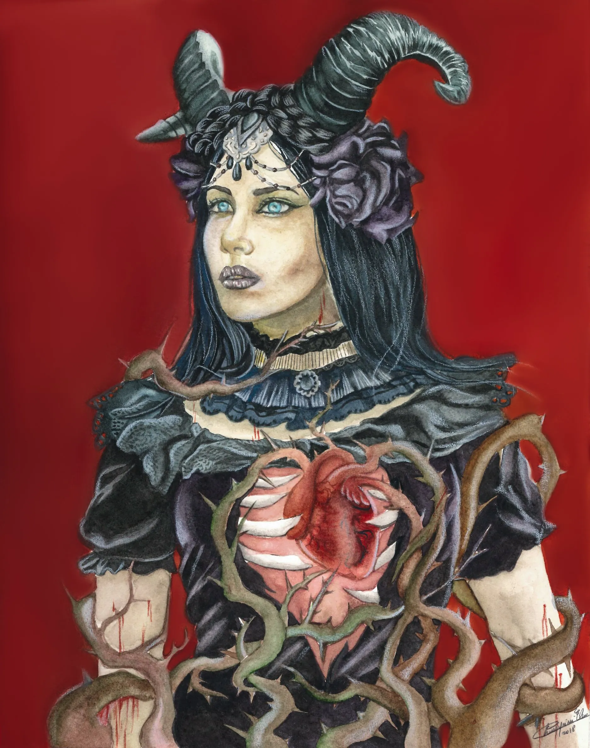 Every heart has its thorn by Elena Chiappini - T-Shirt