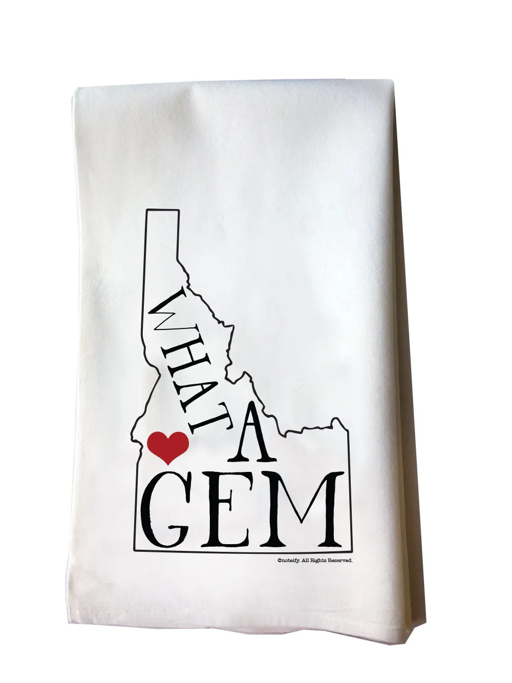 Idaho What a Gem cotton floursack tea towel