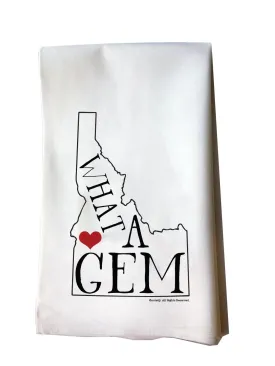 Idaho What a Gem cotton floursack tea towel