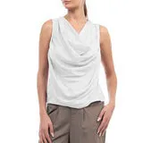 Jillian Drape Neck Satin Tank