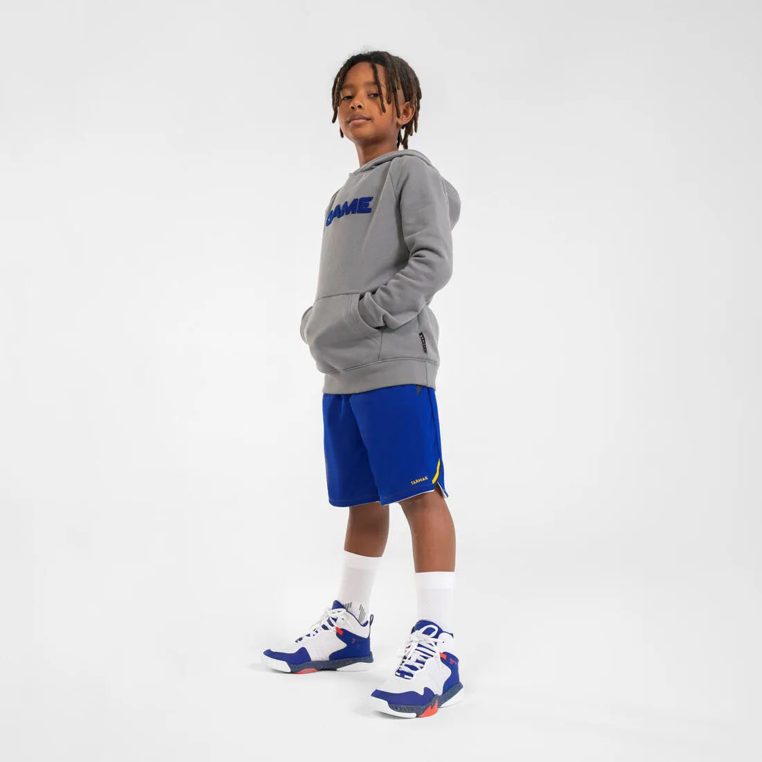Kids' Intermediate Basketball Shoes SS500H - White/Blue/Red