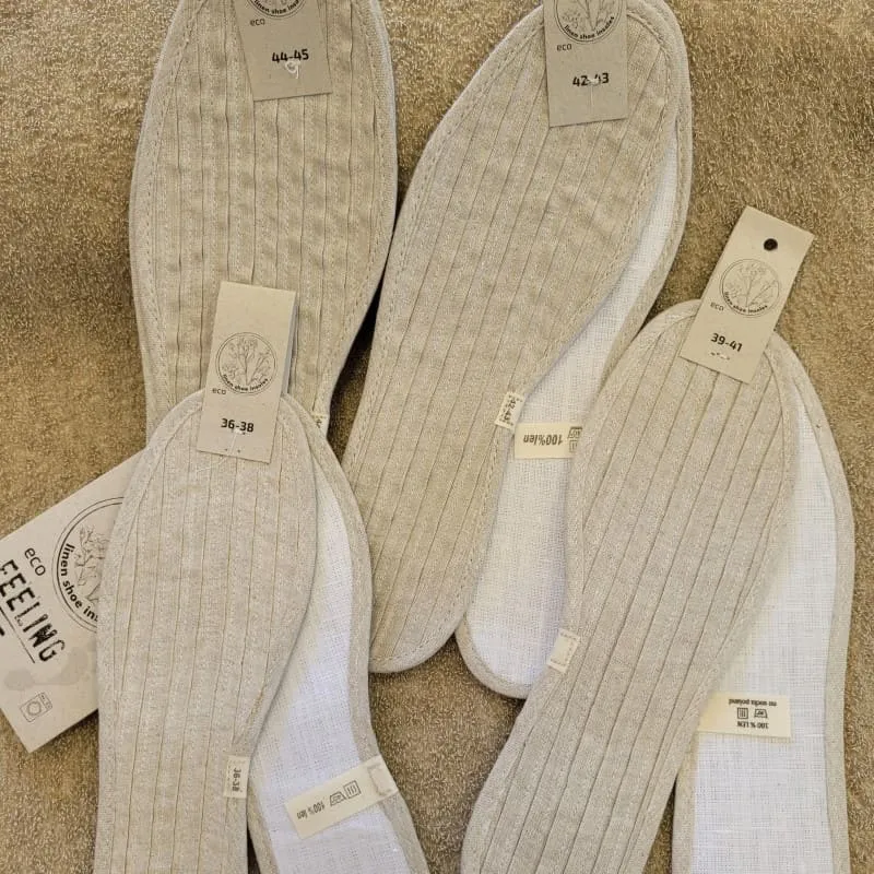 Linen insoles for shoes