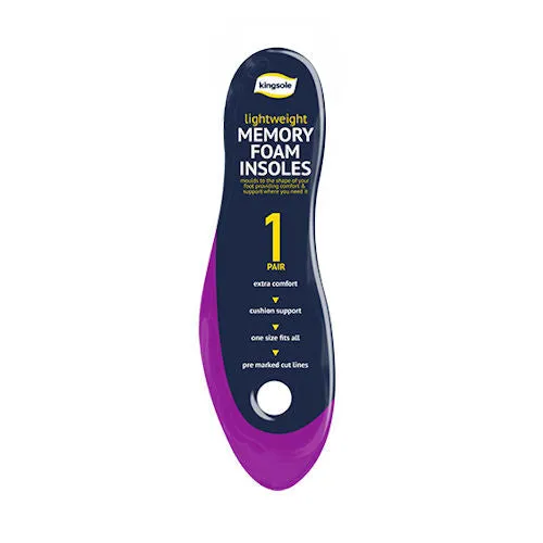 Memory Foam Insoles 1 Pair - Comfortable Shoe Inserts for Cushioning and Support
