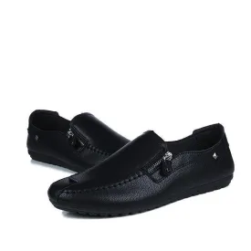 Men Shoes Casual Leather Driving Shoes